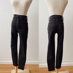 EVERLANE High Rise Skinny Jean Black Womens 28 Regular